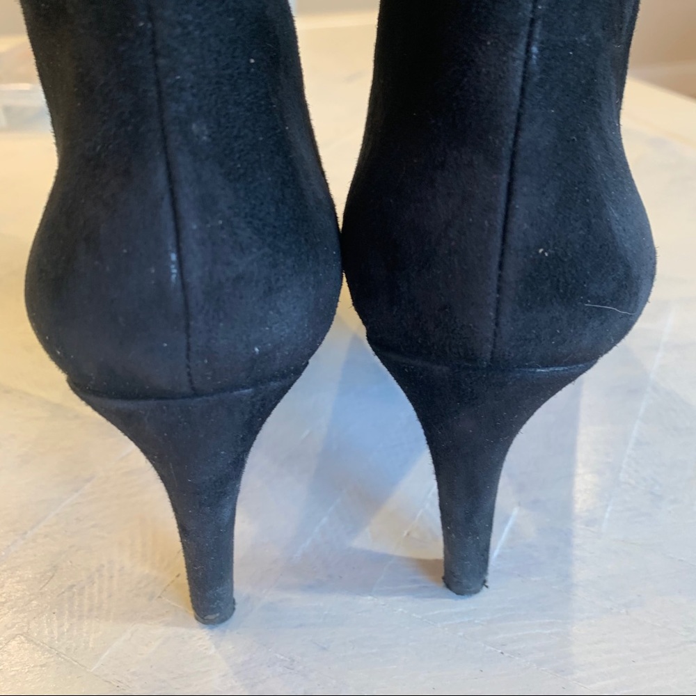 Via Spiga Black Suede Leather Knee High Boots - Picture 4 of 10